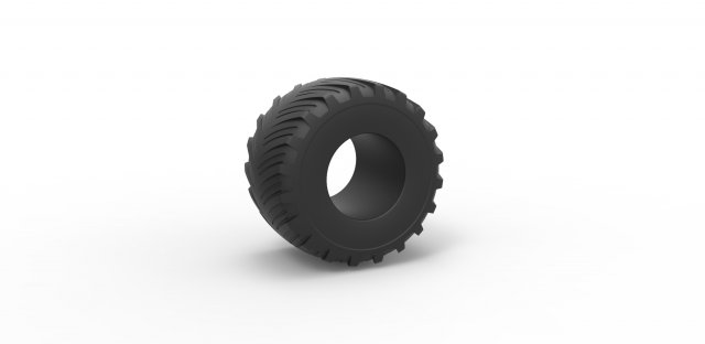 Monster Jam tire 15 Scale 1 to 25 Modelo de Impressão 3D .c4d .max .obj .3ds .fbx .stl .blend 