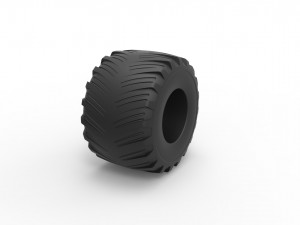 Monster Jam tire 15 Scale 1 to 25 Modelo de Impressão 3D