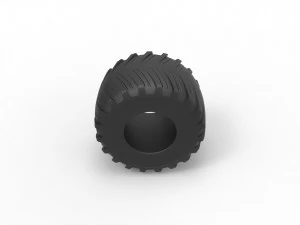 Monster Jam tire 15 Scale 1 to 25 3D Print Model