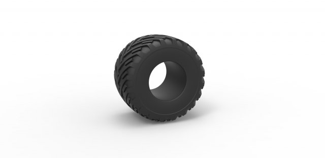 Monster Jam tire 16 Scale 1 to 25 Model do druku 3D .c4d .max .obj .3ds .fbx .stl .blend 