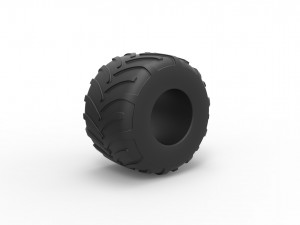 Monster Jam tire 17 Scale 1 to 25 Modelo de Impressão 3D