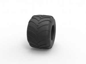 Monster Jam tire 17 Scale 1 to 25 Modelo de Impressão 3D