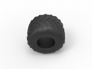 Monster Jam tire 17 Scale 1 to 25 Modelo de Impressão 3D