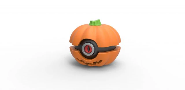 Halloween pumpkin orb 3D Print Model .c4d .max .obj .3ds .fbx .stl .blend 