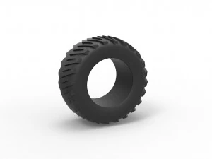 ट्रैक्टर के पिछले टायर को खींचना 3 स्केल 1 से 25 3D प्रिंट मॉडल