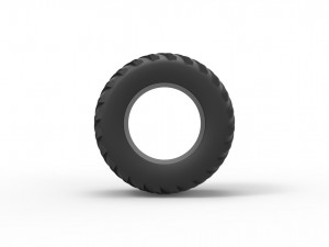 Pulling tractor rear tire 3 Scale 1 to 25 3D Принт Модель