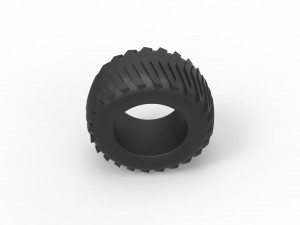 Pulling tractor rear tire 3 Scale 1 to 25 3D Принт Модель