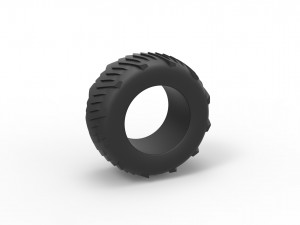 Pulling tractor rear tire 4 Scale 1 to 25 3D प्रिंट मॉडल