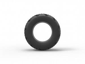 Pulling tractor rear tire 4 Scale 1 to 25 Modelo de impresión 3D