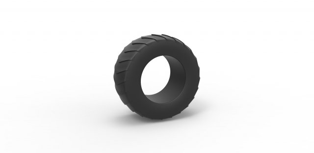 Pulling tractor rear tire 5 Scale 1 to 25 3D Принт Модель .c4d .max .obj .3ds .fbx .stl .blend 