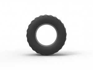 Pulling tractor rear tire 5 Scale 1 to 25 3D Принт Модель