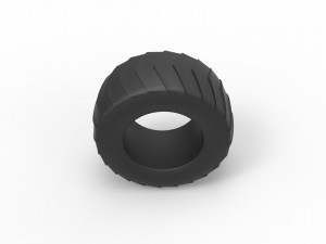Pulling tractor rear tire 5 Scale 1 to 25 3D Принт Модель