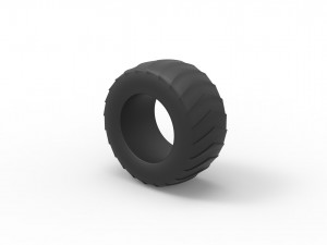 Pulling tractor rear tire 5 Scale 1 to 25 3D Принт Модель