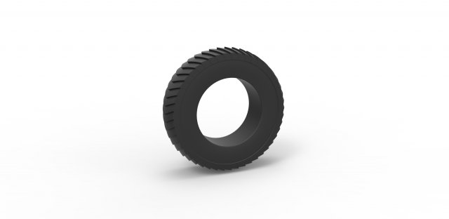 Pulling tractor rear tire 6 Scale 1 to 25 3D Принт Модель .c4d .max .obj .3ds .fbx .stl .blend 