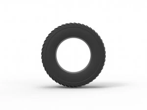 Pulling tractor rear tire 6 Scale 1 to 25 3D Print Model