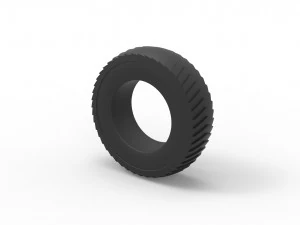 Pulling tractor rear tire 6 Scale 1 to 25 3D Print Model