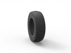 Pulling tractor rear tire 6 Scale 1 to 25 3D Print Model