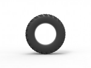 Pulling tractor rear tire 7 Scale 1 to 25 Modelo de Impressão 3D