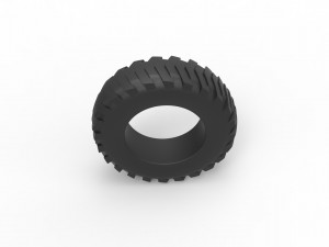 Pulling tractor rear tire 7 Scale 1 to 25 Modelo de Impressão 3D
