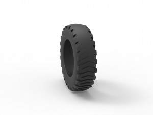 Pulling tractor rear tire 7 Scale 1 to 25 Modelo de Impressão 3D