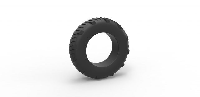 Pulling tractor rear tire 8 Scale 1 to 25 Modelo de impresión 3D .c4d .max .obj .3ds .fbx .stl .blend 