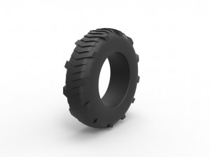 Pulling tractor rear tire 8 Scale 1 to 25 Modelo de impresión 3D