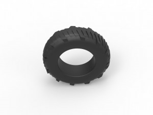 Pulling tractor rear tire 8 Scale 1 to 25 Modelo de impresión 3D