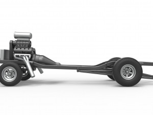 Chassis of Gasser Scale 1 to 25 Model Cetak 3D