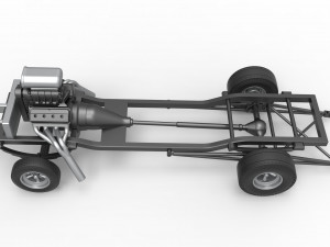 Chassis of Gasser Scale 1 to 25 Model Cetak 3D