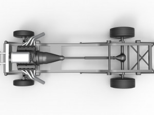Chassis of Gasser Scale 1 to 25 Model Cetak 3D