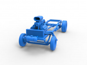 Chassis of Gasser Scale 1 to 25 Model Cetak 3D