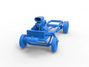Chassis of Gasser Scale 1 to 25 3D Print Model