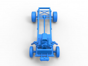 Chassis of Gasser Scale 1 to 25 Model Cetak 3D