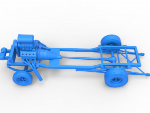 Chassis of Gasser Scale 1 to 25 Model Cetak 3D
