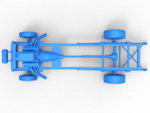 Chassis of Gasser Scale 1 to 25 Model Cetak 3D