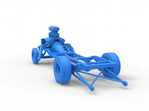 Chassis of Gasser Scale 1 to 25 3D Print Model