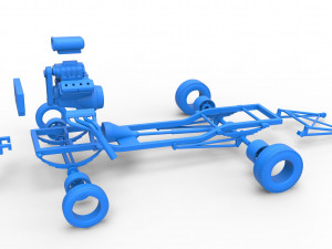 Chassis of Gasser Scale 1 to 25 Model Cetak 3D