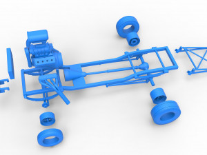 Chassis of Gasser Scale 1 to 25 Model Cetak 3D