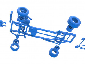 Chassis of Gasser Scale 1 to 25 Model Cetak 3D