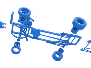 Chassis of Gasser Scale 1 to 25 3D Print Model