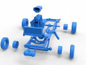 Chassis of Gasser Scale 1 to 25 Model Cetak 3D