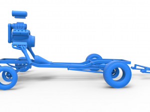 Chassis of Gasser Scale 1 to 25 Model Cetak 3D