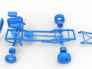 Chassis of Gasser Scale 1 to 25 Model Cetak 3D