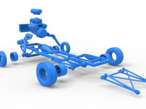 Chassis of Gasser Scale 1 to 25 3D Print Model