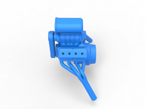 Engine V8 for gasser Scale 1 to 25 Modèles 3D en vedette