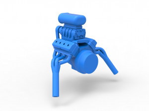 Engine V8 for gasser Scale 1 to 25 Modèles 3D en vedette