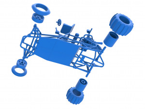 Old school Sand Rail buggy Scale 1 to 25 3D-printmodel
