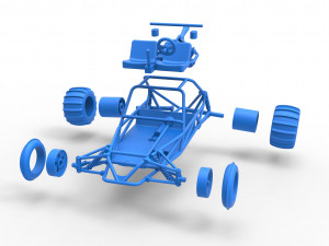 Old school Sand Rail buggy Scale 1 to 25 3D-printmodel