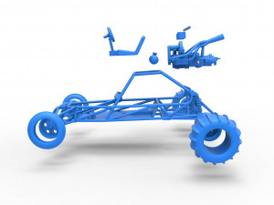 Old school Sand Rail buggy Scale 1 to 25 3D-printmodel