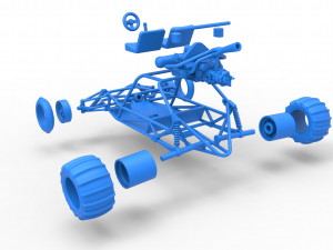 Old school Sand Rail buggy Scale 1 to 25 3D-printmodel